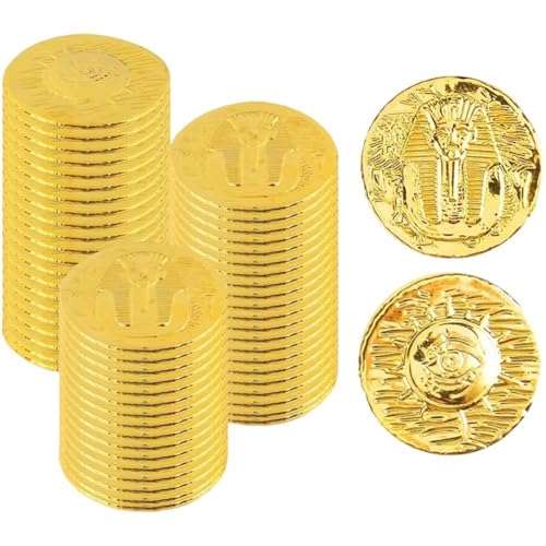 Spielmünzen Aus Kunststoff, 100 Stück/Set, Goldene Spielmünzen, Bedruckte Münze Ägyptischer Göttin, Geprägtes Design, Spielmünzen, Münzset Ägyptischem Thema Spielmünzen Aus Kunststoff, 100 Stück/Set, Goldene Spielmünzen, Bedruckte Münze Ägyptischer Göttin, Geprägtes Design, Spielmünzen, Münzset Ägyptischem Thema von Dianzan