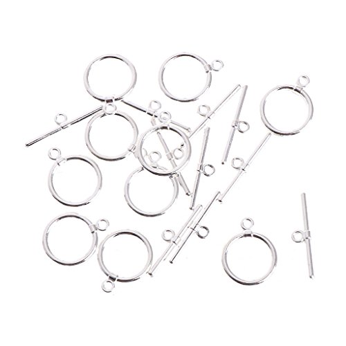10 Stück/Set 14 mm Knebelverschlüsse, OT-Verschluss, Edelstahl, für Schmuck, Kreuz-Halsketten für Damen von Diarypiece