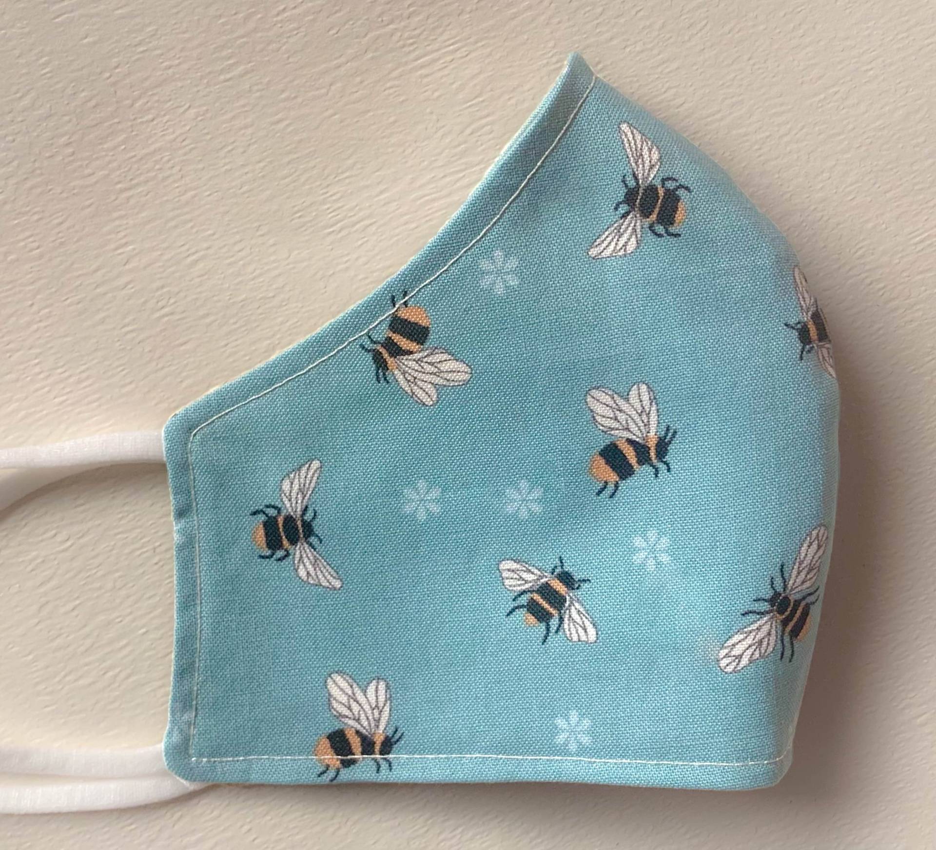 Bee Print Gesichtsmaske, Verstellbar, Atmungsaktiv, Doppellagige Maske Bee Print Gesichtsmaske, Verstellbar, Atmungsaktiv, Doppellagige Maske von DiarysDesign