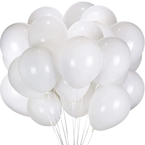 Luftballons Weiß - 100 Stück 30 cm / 12 zoll Premium Latex Ballons für Helium, Weiss Luftballon für Geburtstag, Hochzeit, Babyparty, Halloween Oder Weihnachten party Deko Luftballons Weiß - 100 Stück 30 cm / 12 zoll Premium Latex Ballons für Helium, Weiss Luftballon für Geburtstag, Hochzeit, Babyparty, Halloween Oder Weihnachten party Deko von Diaxilu