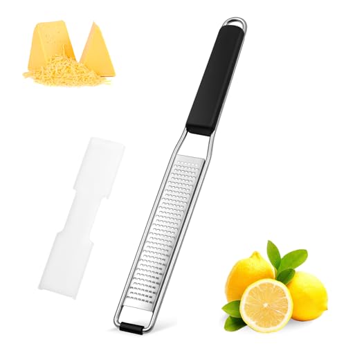 Diboniur Käsereibe, Handreibe Parmesanreibe Knoblauchreibe Zitronenreibe Ingwerreibe Edelstahl, mit Schutzhülle und Reinigungsbürste, Silber Diboniur Käsereibe, Handreibe Parmesanreibe Knoblauchreibe Zitronenreibe Ingwerreibe Edelstahl, mit Schutzhülle und Reinigungsbürste, Silber von Diboniur