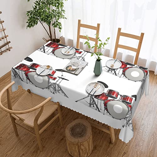 Dicapo Cooles Drum-Set, quadratische Spitzentischdecke wird für Camping-Mahlzeiten im Innen- und Außenbereich verwendet, strapazierfähige Tischdecke, 137,2 x 183,9 cm von Dicapo
