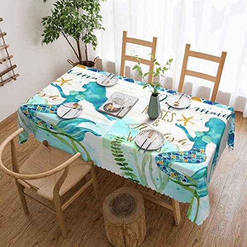 Dicapo Die quadratische Meerjungfrauen-Tischdecke wird für Camping-Mahlzeiten im Innen- und Außenbereich verwendet, strapazierfähige Tischdecke, 137,2 x 183,9 cm Dicapo Die quadratische Meerjungfrauen-Tischdecke wird für Camping-Mahlzeiten im Innen- und Außenbereich verwendet, strapazierfähige Tischdecke, 137,2 x 183,9 cm von Dicapo