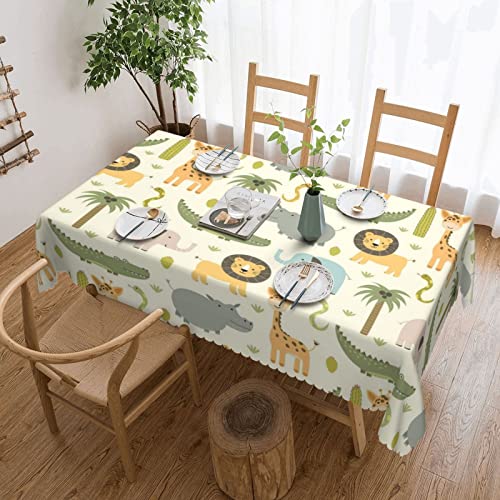 Dicapo Die quadratische Tischdecke mit Safari-Tieren wird für Camping-Mahlzeiten im Innen- und Außenbereich verwendet, strapazierfähige Tischdecke, 137,2 x 183,9 cm Dicapo Die quadratische Tischdecke mit Safari-Tieren wird für Camping-Mahlzeiten im Innen- und Außenbereich verwendet, strapazierfähige Tischdecke, 137,2 x 183,9 cm von Dicapo
