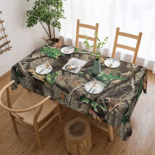Dicapo Harthölzer grüne Camo quadratische Spitzentischdecke wird für Indoor- und Outdoor-Camping-Mahlzeiten verwendet, strapazierfähige Tischdecke, 137,2 x 183,9 cm von Dicapo