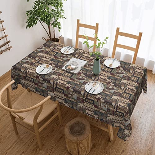 Dicapo Rustikale Tischdecke mit Bärenmotiv, quadratisch, für Camping-Mahlzeiten im Innen- und Außenbereich, strapazierfähige Tischdecke, 137,2 x 182,9 cm Dicapo Rustikale Tischdecke mit Bärenmotiv, quadratisch, für Camping-Mahlzeiten im Innen- und Außenbereich, strapazierfähige Tischdecke, 137,2 x 182,9 cm von Dicapo