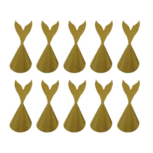 Dickly 10 Stück Meerjungfrau Party Hüte für Kinder Und Erwachsene Zur Feier, Gold Dickly 10 Stück Meerjungfrau Party Hüte für Kinder Und Erwachsene Zur Feier, Gold von Dickly