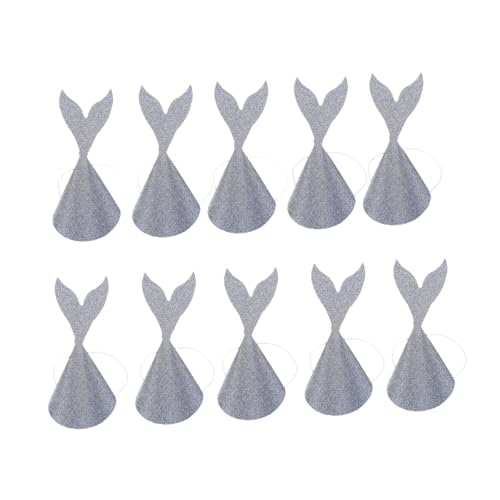 Dickly 10 Stück Meerjungfrau Party Hüte für Kinder Und Erwachsene Zur Feier, Silber Dickly 10 Stück Meerjungfrau Party Hüte für Kinder Und Erwachsene Zur Feier, Silber von Dickly