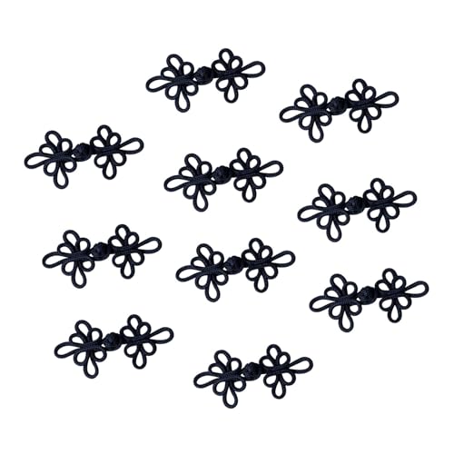 Dickly 10x Chinesische Knoten Froschknöpfe DIY -Verschlussnähung Fastener für Kleidung Outfit Kostüme, Schwarz Dickly 10x Chinesische Knoten Froschknöpfe DIY -Verschlussnähung Fastener für Kleidung Outfit Kostüme, Schwarz von Dickly