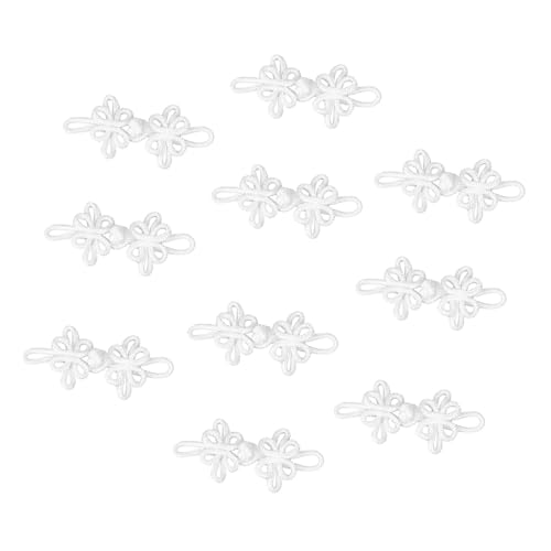 Dickly 10x Chinesische Knoten Froschknöpfe DIY -Verschlussnähung Fastener für Kleidung Outfit Kostüme, Weiß Dickly 10x Chinesische Knoten Froschknöpfe DIY -Verschlussnähung Fastener für Kleidung Outfit Kostüme, Weiß von Dickly