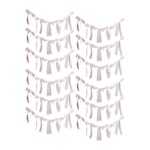 Dickly 12 Stück Bogengirlande Banner Hängende Bogen Banner Partyzubehör Ornament Partydekorationen für Frauen Mädchen Jahrestag Geburtstag, Rosa Spitze Dickly 12 Stück Bogengirlande Banner Hängende Bogen Banner Partyzubehör Ornament Partydekorationen für Frauen Mädchen Jahrestag Geburtstag, Rosa Spitze von Dickly