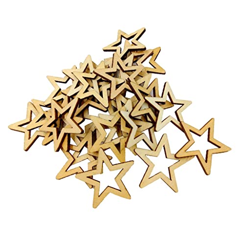 Dickly 30 Stück Holzsterne für kreative Bastelprojekte, 40mm Dickly 30 Stück Holzsterne für kreative Bastelprojekte, 40mm von Dickly