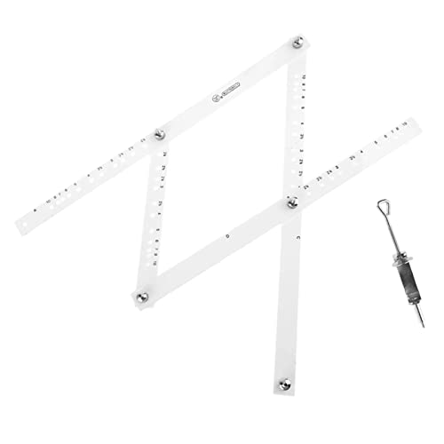 Dickly 34 Cm Transparentes Pantograph Zeichenwerkzeug für Künstler, Langlebig, Faltbar, Nachgebildete Skalierung von Dickly