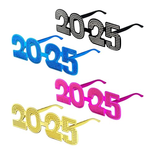 Dickly 4 Paare 2025 Brille Witzige 2025 Brille für Festivalfeierlichkeiten Hochzeit von Dickly