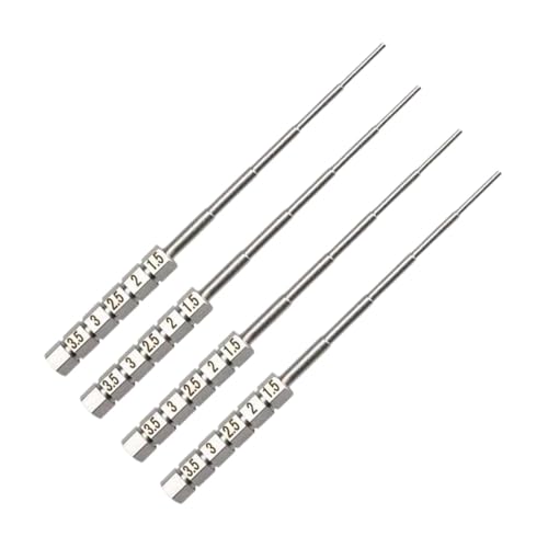 Dickly 4 Stück Drahtwickeldorne, Drahtschleifenstäbe, DIY-Schmuckherstellung, Ringformwerkzeug, 1,5–3,5 mm, Biegeringe, Spulenvorrichtung Dickly 4 Stück Drahtwickeldorne, Drahtschleifenstäbe, DIY-Schmuckherstellung, Ringformwerkzeug, 1,5–3,5 mm, Biegeringe, Spulenvorrichtung von Dickly