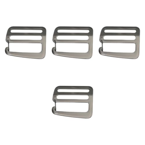 Dickly 4 Stücke G Haken Schnallen 1 1/2 Zoll Schweren 38 Mm Robuste Gurtband Schnallen Metall für Rucksackgurthandtaschenzubehör, Dunkelgrau von Dickly