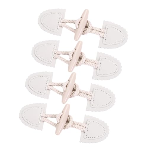 Dickly 4PCS -Mantelschaltknöpfe Schicht Forder Ersatzzubehör für Bag Sweater Strickwege, Weiß von Dickly