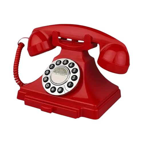 Dickly Audio Gästebuch Telefon mit Rotation Zifferblatt Meldungen Voice Recorder Telefon für Babyparty -Bar Schreibtisch, Rot Dickly Audio Gästebuch Telefon mit Rotation Zifferblatt Meldungen Voice Recorder Telefon für Babyparty -Bar Schreibtisch, Rot von Dickly