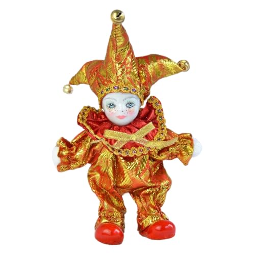 Dickly Clownpuppe, Halloween-Ornament, Vintage, handgefertigt, Sammlerstück, 19 cm, Narrenpuppe, Engelmodell für Kunsthandwerk, Geburtstagssouvenirs Dickly Clownpuppe, Halloween-Ornament, Vintage, handgefertigt, Sammlerstück, 19 cm, Narrenpuppe, Engelmodell für Kunsthandwerk, Geburtstagssouvenirs von Dickly