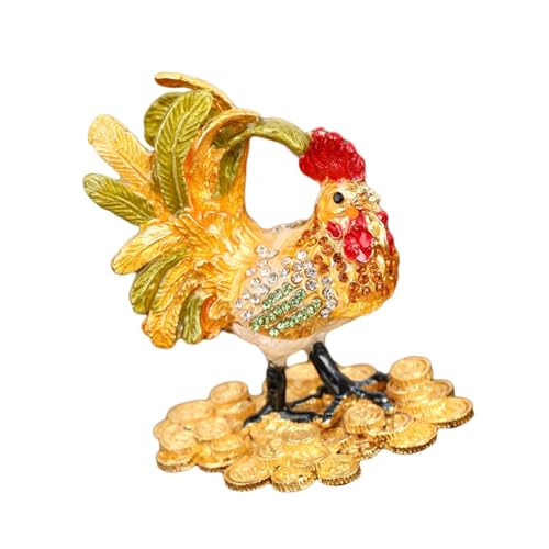 Dickly Huhn-Figur, Schmuckschatulle, Tierfigur, Tischdekoration, Ornament, Schmuckkästchen, Tischdekoration für Armbänder, Ohrstecker, Style B Dickly Huhn-Figur, Schmuckschatulle, Tierfigur, Tischdekoration, Ornament, Schmuckkästchen, Tischdekoration für Armbänder, Ohrstecker, Style B von Dickly