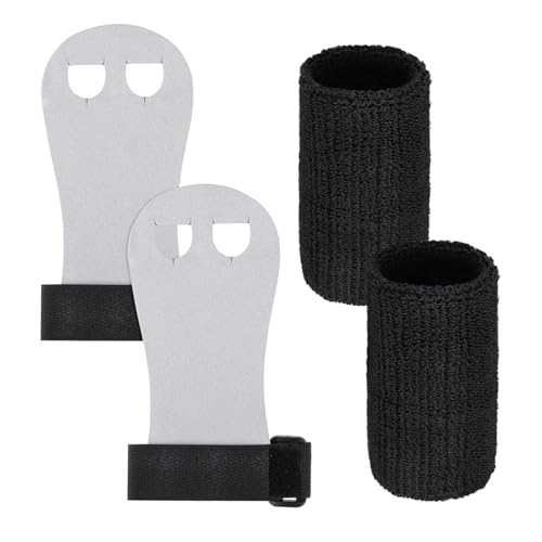 Dickly Kids Gymnastics Grips Armband Sets Gymnastic Bar Grips Atmable Protector Gymnastics Hand Grips für Bewegungstraining, M, Schwarz von Dickly