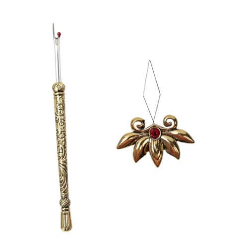 Dickly Nadeleinfädler, Nahttrenner-Set, Stichtrenner 2 in 1, praktischer Fadenauftrenner im Vintage-Stil für Heimwerker, Basteln, Nähen, Heimgebrauch, Gold Dickly Nadeleinfädler, Nahttrenner-Set, Stichtrenner 2 in 1, praktischer Fadenauftrenner im Vintage-Stil für Heimwerker, Basteln, Nähen, Heimgebrauch, Gold von Dickly