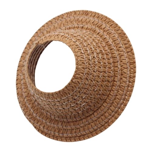 Dickly Puppenhut für Minipuppen, Foto Requisiten, Kopfbedeckung mit Breiter Krempe für 15 cm Puppen, Braun von Dickly