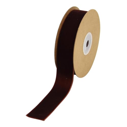 Dickly Samtband, einseitig, Samtbandrolle, DIY-Dekoration, Band zum Verpacken von Geschenken, Dekoration, Haarschleifen, Kunsthandwerk, Nähen, Braun Dickly Samtband, einseitig, Samtbandrolle, DIY-Dekoration, Band zum Verpacken von Geschenken, Dekoration, Haarschleifen, Kunsthandwerk, Nähen, Braun von Dickly