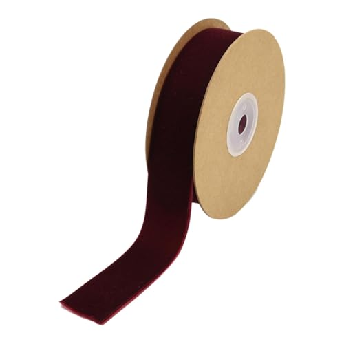 Dickly Samtband, einseitig, Samtbandrolle, DIY-Dekoration, Band zum Verpacken von Geschenken, Dekoration, Haarschleifen, Kunsthandwerk, Nähen, Dunkelrot Dickly Samtband, einseitig, Samtbandrolle, DIY-Dekoration, Band zum Verpacken von Geschenken, Dekoration, Haarschleifen, Kunsthandwerk, Nähen, Dunkelrot von Dickly