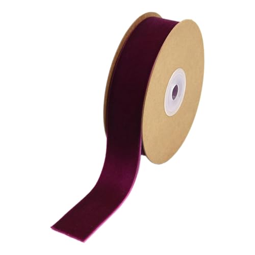 Dickly Samtband, einseitig, Samtbandrolle, DIY-Dekoration, Band zum Verpacken von Geschenken, Dekoration, Haarschleifen, Kunsthandwerk, Nähen, Lila Rot Dickly Samtband, einseitig, Samtbandrolle, DIY-Dekoration, Band zum Verpacken von Geschenken, Dekoration, Haarschleifen, Kunsthandwerk, Nähen, Lila Rot von Dickly