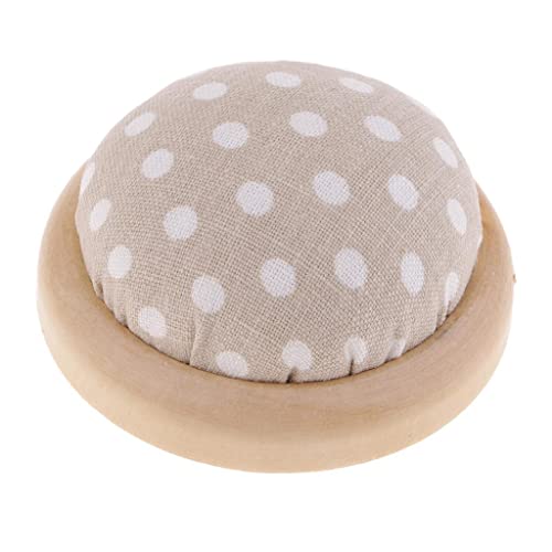 Dickly Stoff Holzsockelhalter Nadelkissen Stickerei Nähwerkzeuge, Grau Dickly Stoff Holzsockelhalter Nadelkissen Stickerei Nähwerkzeuge, Grau von Dickly