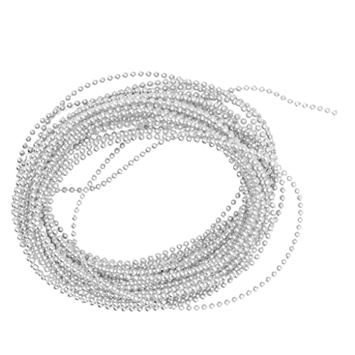 Dickly Strahlende Kunststoffperlenkette für festliche Anlässe, Silber, 15mm von Dickly