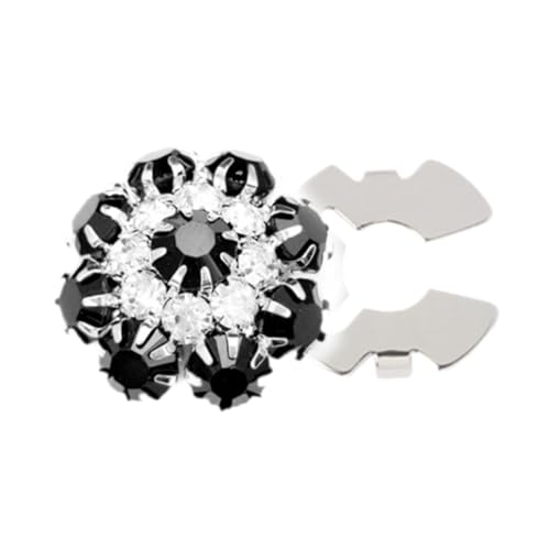 Dickly Strassknopf -Deckungs -Dekorationsclip für Frauen Männer Anzug Anzug Hemd -Hemdkleid, Silber Schwarz von Dickly