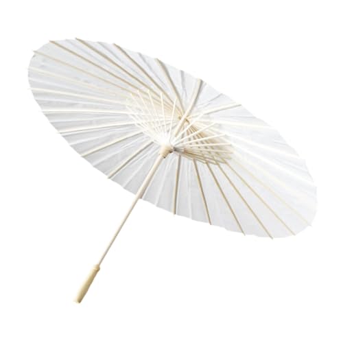 Dickly Weißes Papier Regenschirm Parasol DIY MALTEN Kunst Tanzdekoration Kleiner Blank 236 '' von Dickly