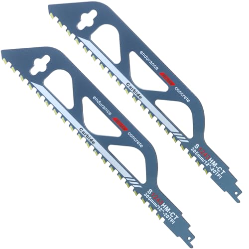 2 Stück Säbelsägeblatt Stein, Säbelsägeblätter metall, Sägeblatt Porenbeton für Zubehör Säbelsäge, Professionelle Stein Sägeblätter zum Schneiden, Holz, Zementplatt (S1243HM, 305mm) 2 Stück Säbelsägeblatt Stein, Säbelsägeblätter metall, Sägeblatt Porenbeton für Zubehör Säbelsäge, Professionelle Stein Sägeblätter zum Schneiden, Holz, Zementplatt (S1243HM, 305mm) von Dictien