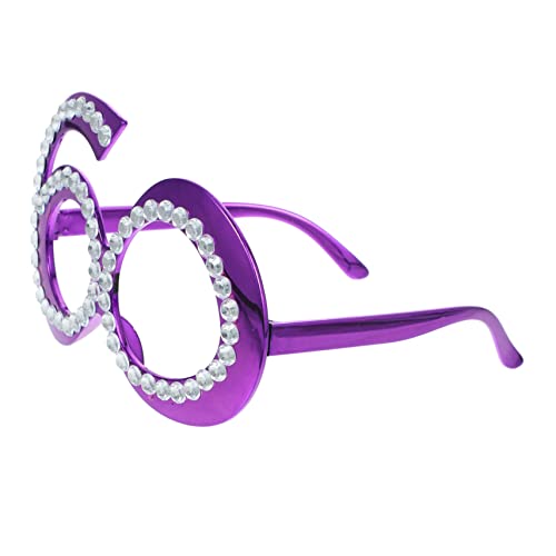 Didiseaon 1 Paar digitale Brille Erwachsene erste Kostüm Partyzubehör 60 Jahre alte Brille Geburtstagsfeierbrille Party-Requisite Geburtstagsbrille aus Papier Brille Strass Plastik Violett Didiseaon 1 Paar digitale Brille Erwachsene erste Kostüm Partyzubehör 60 Jahre alte Brille Geburtstagsfeierbrille Party-Requisite Geburtstagsbrille aus Papier Brille Strass Plastik Violett von Didiseaon