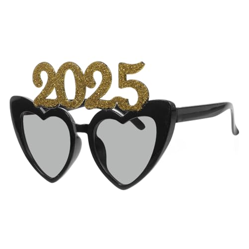 Didiseaon 1 Paar herz brille Partyzubehör party zubehör Neue Jahr Festival Dekoration Faschings Party Dekoration augenklappe Augendekoration Marc Neujahrsbrille Brille Requisiten Abs Golden von Didiseaon