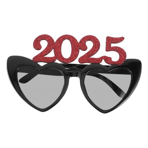 Didiseaon 1 Paar herz brille lustige Tanzbrille futuristische Party- Brillengestelle Rave Sirene Partydekoration partybrille gläser Neujahrsparty-Brillen Neujahrsbrille Abs rot von Didiseaon