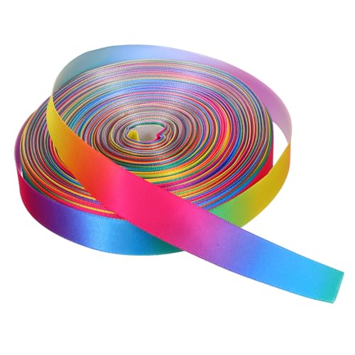 Didiseaon 1 Rolle Regenbogenband: 19 Mm, 45,7 M Breite, Farbiges Stoffband, Einseitig Zum Verpacken Von Blumenarrangements Und Partydekorationen. Didiseaon 1 Rolle Regenbogenband: 19 Mm, 45,7 M Breite, Farbiges Stoffband, Einseitig Zum Verpacken Von Blumenarrangements Und Partydekorationen. von Didiseaon