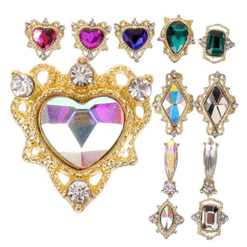 Didiseaon 1 Satz Nagelstein Nagel Charms Nägel LED Nagelschmuck Strass Handwerk nail decoration nageldesign maniküre zubehör nail products Nagel-Strasssteine ​​klein Nagelkunstzubehör Metall von Didiseaon