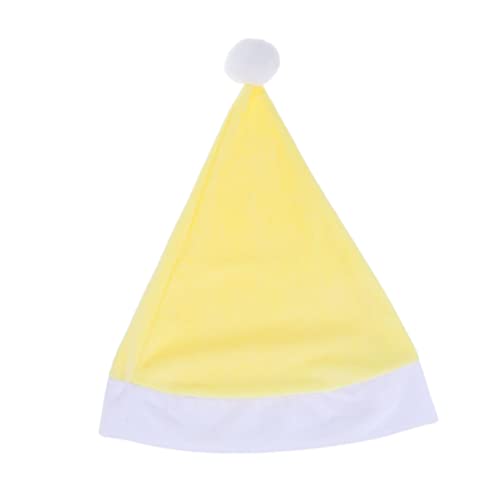 Didiseaon 1 Stück Weihnachtsmützen -Weihnachtsmütze Gnom Weihnachtsschmuck Geburtstagshut Weihnachtsbaumdekoration Kappe santa claus hat weihnachtsmannmützen Santa Hut Yellow von Didiseaon