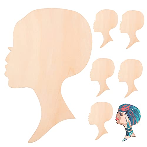 Didiseaon 10 Stück Afrikanische Weibliche Gesichtsornamente Aus Holz Kopf Und Gesichtsdekor Ausschnitte Feminine Wand Schwarze Scheiben Basteln Für Frauen Silhouetten Bemalbar Zum von Didiseaon