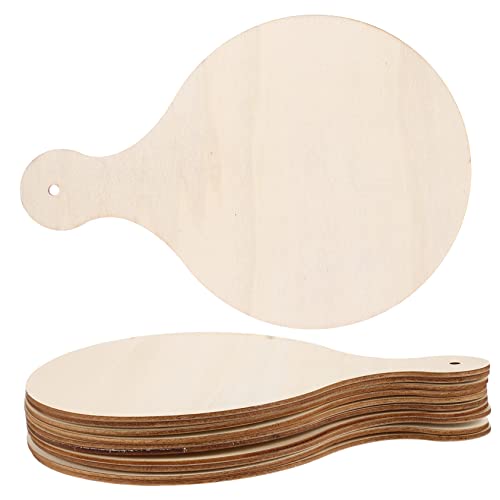 Didiseaon 10 Stück Brett Mit Griff Schneidebrett Servierbrett Charcuterie Board Schwarz Unvollendet Küche DIY Holzbrett Lebensmittelbrett Einseitig Glattes Brett von Didiseaon