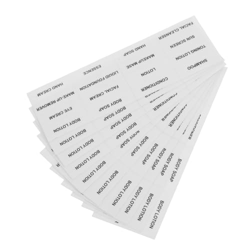 Didiseaon 10 Stück Hautpflegeproduktetikett Etikettenaufkleber Aufkleber für Kosmetikflaschen Einstufung Kosmetika seife Etiketten für Flaschen in Reisegröße Aufkleber für Kosmetiketiketten von Didiseaon