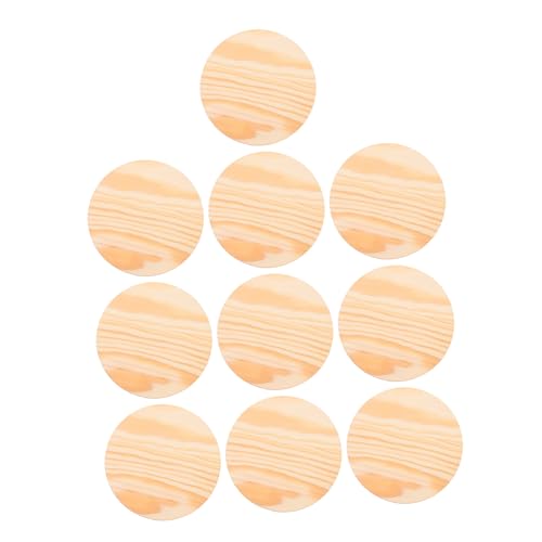 Didiseaon 10 Stück Holzscheibe Unfertige Holzformen Hölzerne Diy Ausschnitte Kunstkreise Aus Holz Unbehandeltes Rundholz Unfertige Holzausschnitte Handwerksschmuck Aus Holz Diy Bastelkreise von Didiseaon