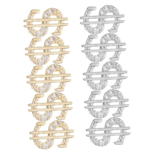 Didiseaon 10 Stück Schmuck Mit Nageldiamanten Edelsteine Nägel Reiz Kunst Zubehör Dollaranhänger Für Die Schmuckherstellung Nagelcharme Dekoration Nagelkatzenornament Nageldollar Legierung von Didiseaon