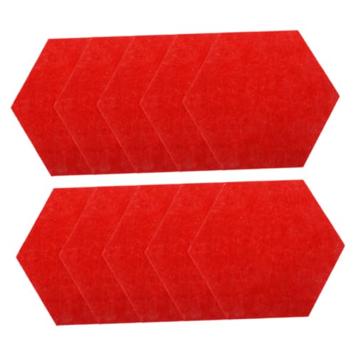 Didiseaon 10 Stück Teiliges Hexagon Filz Pinnwand Sechseckige Schallabsorbierende Wandtafel Büro Nachrichtentafel Hintergrunddekoration Mehrzweck Filzmatten von Didiseaon