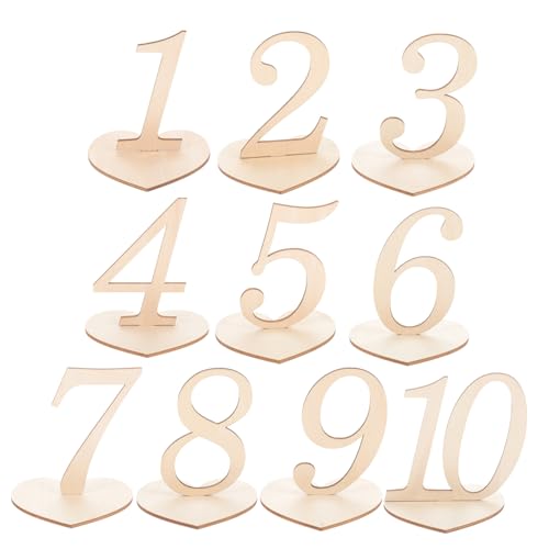 Didiseaon 10 Stück Teiliges Holz Tischnummern Herzform Leichte und Sichere Tischkarten für Hochzeit Catering Empfang Rustikale Zahlen für Stilvolle Sitzordnung und Vielseitige Dekoration Didiseaon 10 Stück Teiliges Holz Tischnummern Herzform Leichte und Sichere Tischkarten für Hochzeit Catering Empfang Rustikale Zahlen für Stilvolle Sitzordnung und Vielseitige Dekoration von Didiseaon
