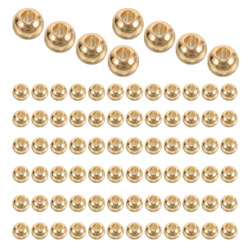 Didiseaon 100 Stück Goldfarbene Runde Perlen: Lose Kugelperlen-charms Für Halsketten, Armbänder, Ohrringe, Schmuckherstellung, Bastelbedarf Didiseaon 100 Stück Goldfarbene Runde Perlen: Lose Kugelperlen-charms Für Halsketten, Armbänder, Ohrringe, Schmuckherstellung, Bastelbedarf von Didiseaon