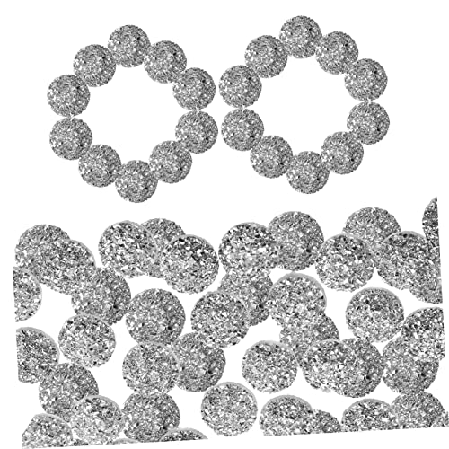 Didiseaon 100 Stück Schmuckzubehör Weiße Strasssteine Hotfix Flat zurückversetzt Strass- bastelzeug the craft silve Strasssteine ​​mit flacher Rückseite Maniküre-Strasssteine Harz von Didiseaon